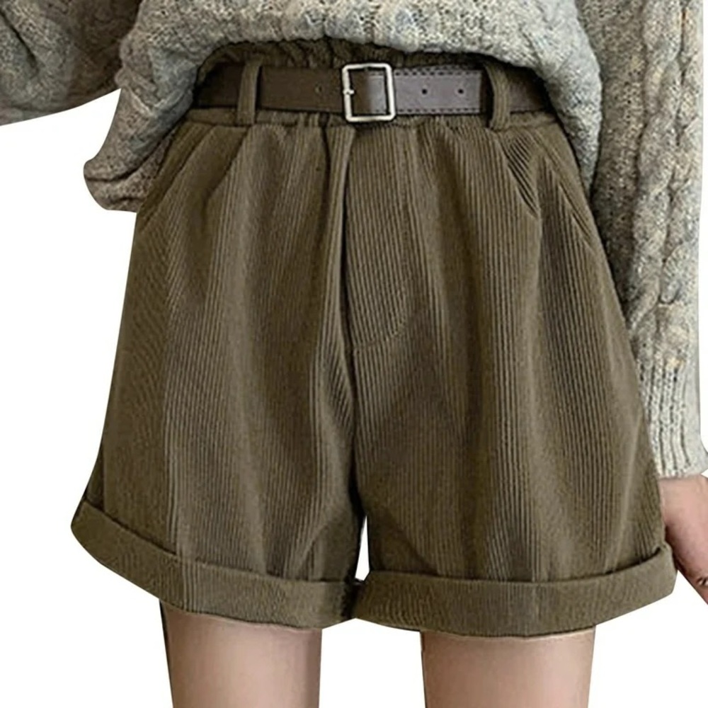 SHEIN Olive High-Waisted Shorts